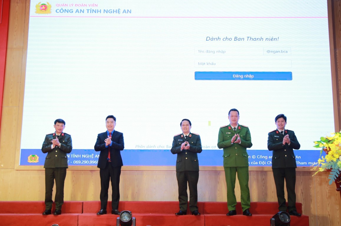Ra mắt phần mềm quản lý đoàn viên trong Công an tỉnh