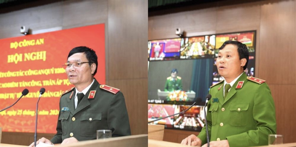 Lãnh đạo Công an các đơn vị, địa phương phát biểu tham luận tại Hội nghị