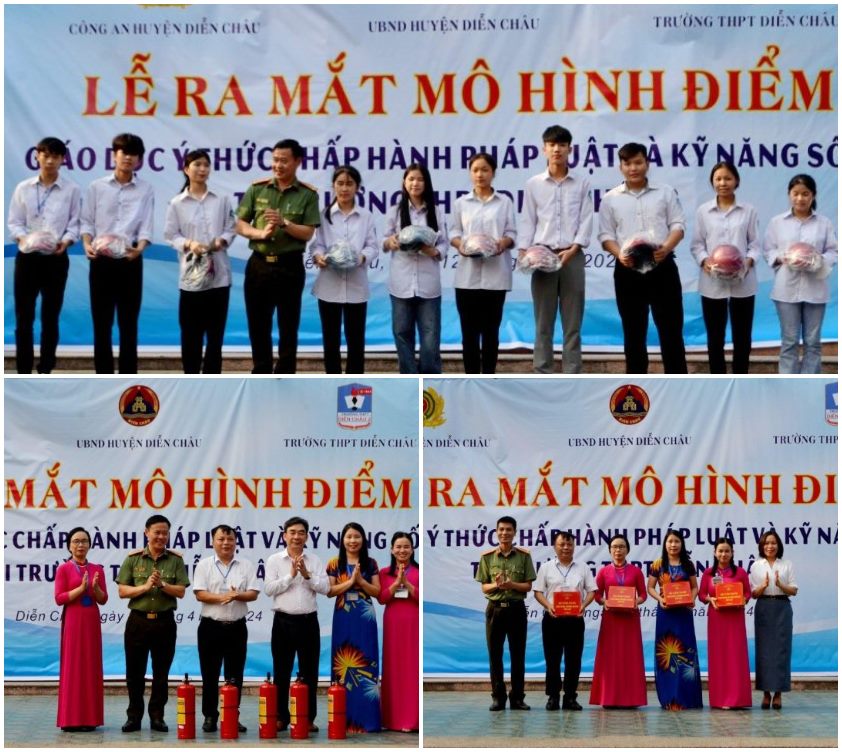 Trao tặng bộ cẩm nang tuyên truyền, phổ biến, giáo dục pháp luật cho nhà trường và tặng quà giáo viên, học sinh