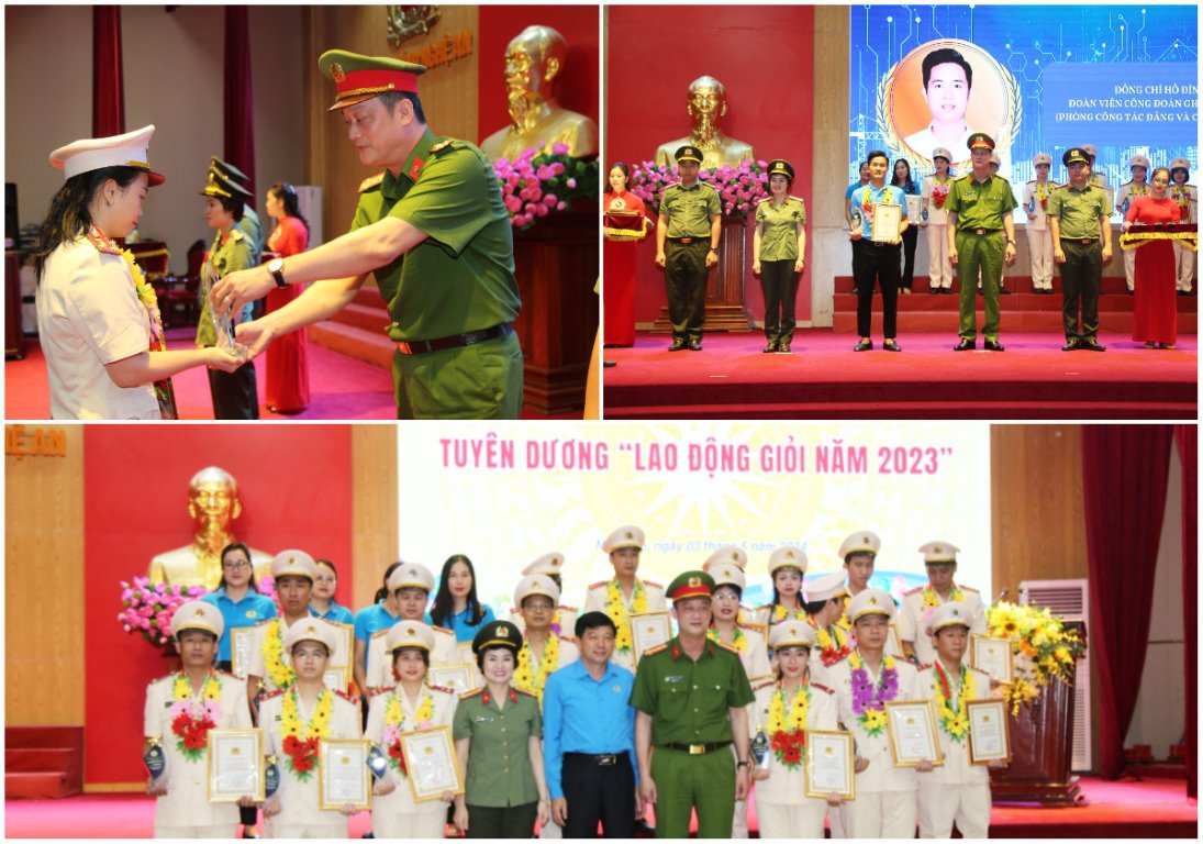 Trao biểu trưng và giấy chứng nhận cho 26 đồng chí đoàn viên công đoàn là “Lao động giỏi” năm 2023