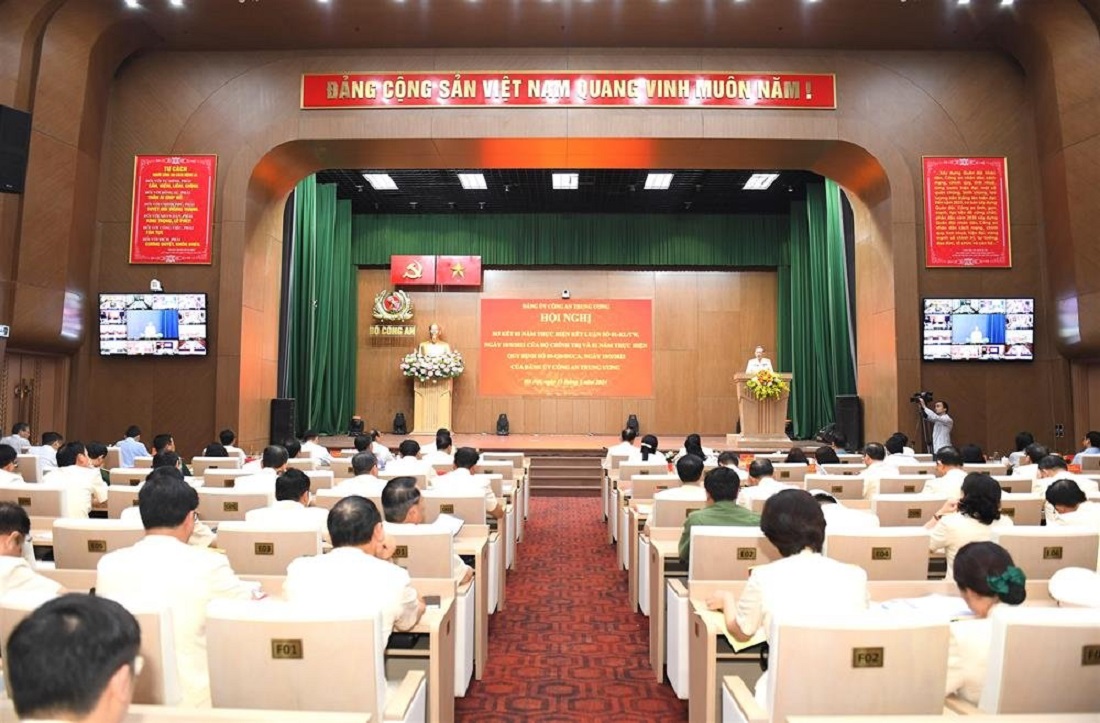 Toàn cảnh Hội nghị tại điểm cầu Bộ Công an