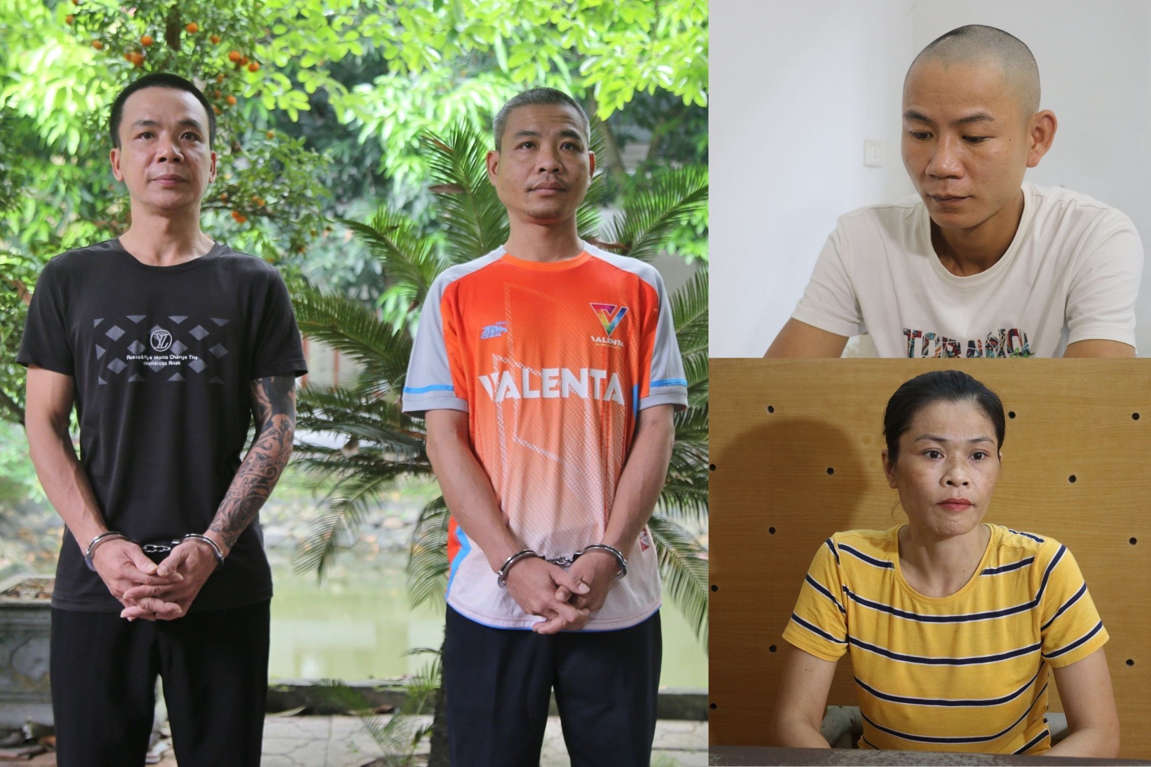 Bốn đối tượng Nguyễn Anh Tuấn, Lê Anh Tuấn, Mai Văn Thanh và Võ Thị Thanh 
