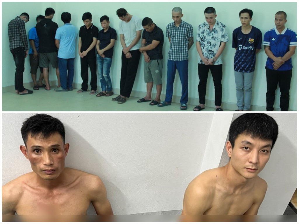 Các đối tượng trong chuyên án bị bắt giữ 