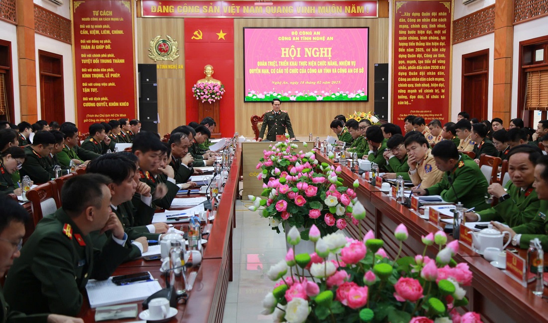 Công an tỉnh tổ chức Hội nghị quán triệt, triển khai thực hiện chức năng, nhiệm vụ, quyền hạn, cơ cấu tổ chức của Công an tỉnh và Công an cơ sở