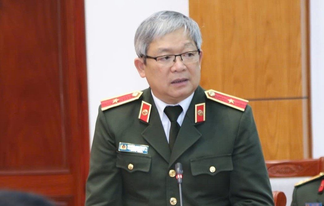 Đại diện lãnh đạo các đơn vị trực thuộc Bộ Công an phát biểu 