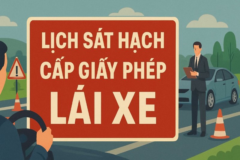 Thông báo kỳ sát hạch lái xe các ngày 19,20,21/6/2026