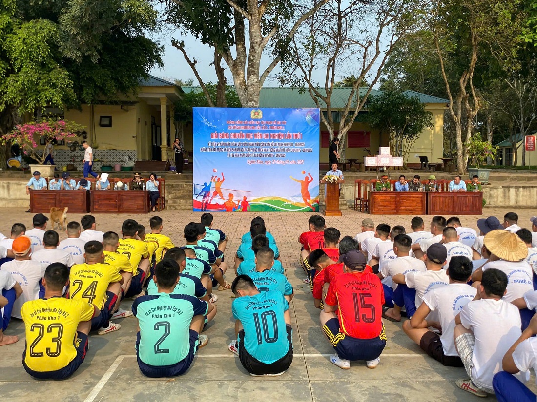 Học viên được tham gia các hoạt động thể dục thể thao, khơi dậy tinh thần quyết tâm, động lực học tập, rèn luyện tốt để sớm tái hoà nhập cộng đồng