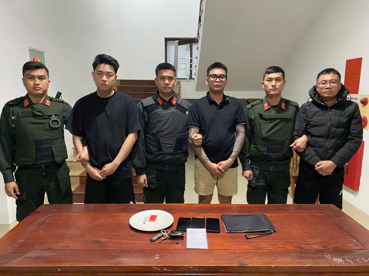 Các đối tượng tại cơ quan Công an