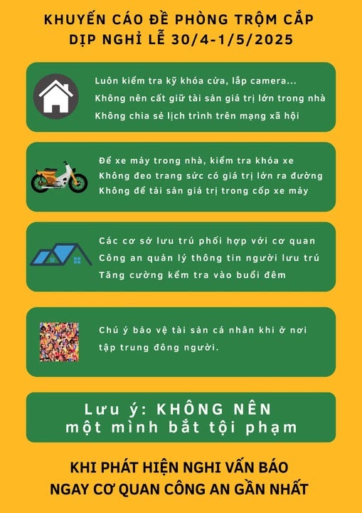 Những khuyến cáo của Công an tỉnh Nghệ An