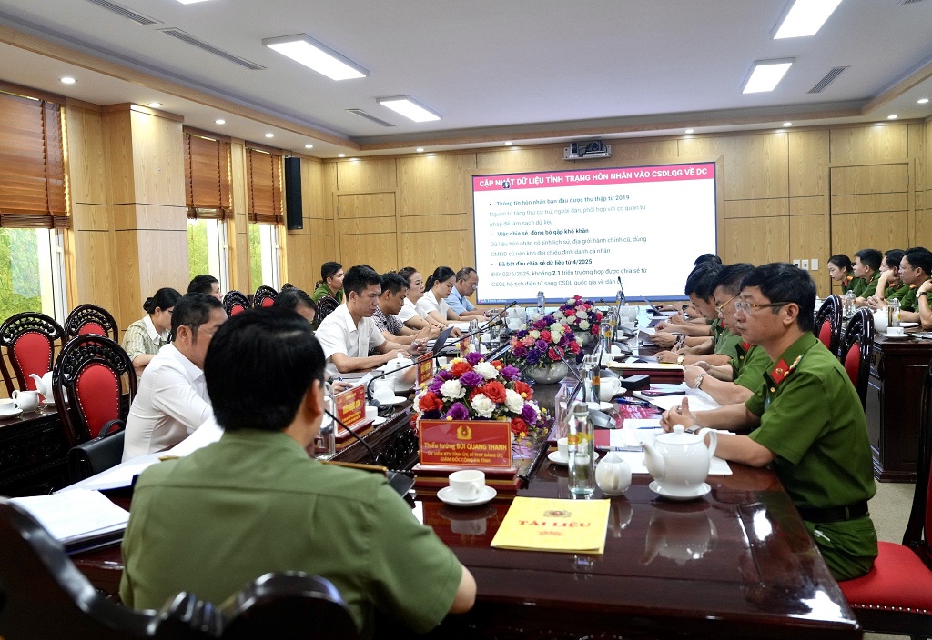 Tại điểm cầu Công an tỉnh Nghệ An