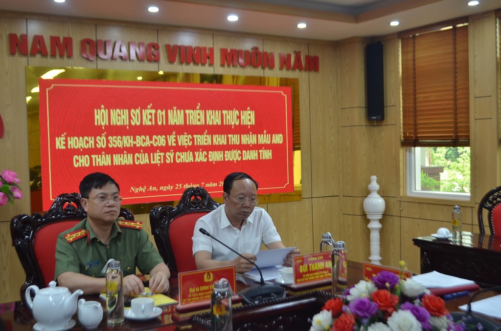 Tại điểm cầu Công an tỉnh Nghệ An