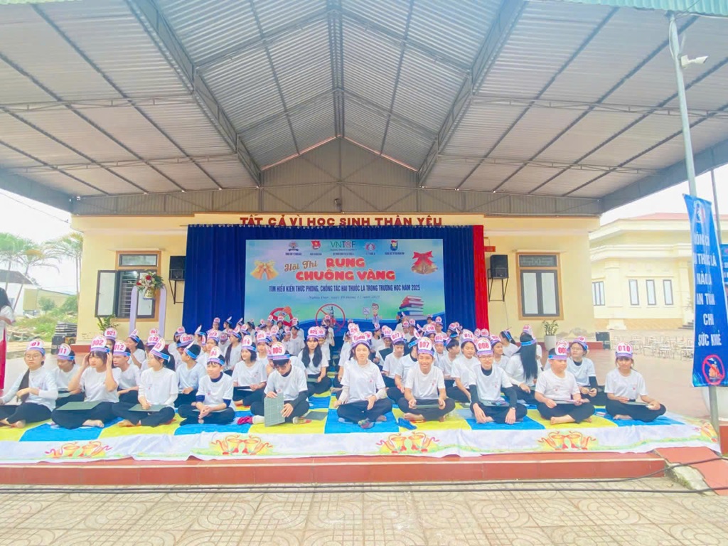 Hội thi “Rung chuông vàng” không chỉ là sân chơi bổ ích mà còn là hoạt động thiết thực hưởng ứng Luật Phòng, chống tác hại của thuốc lá