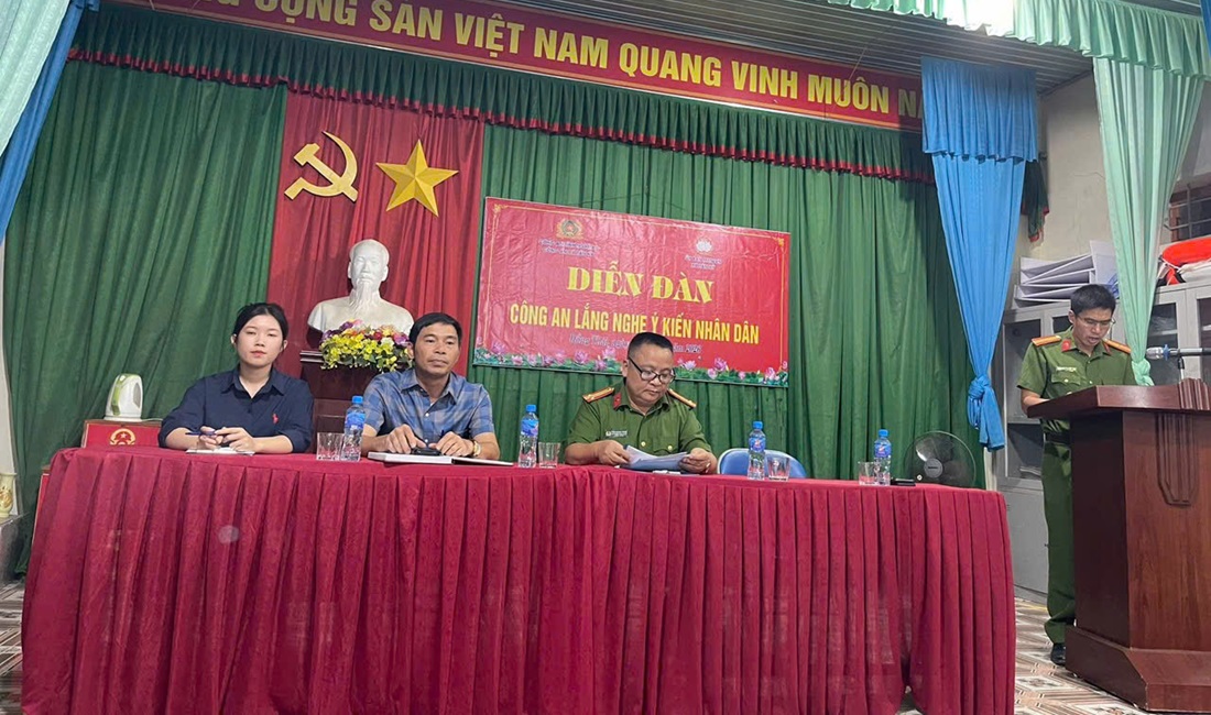 Công an xã Tân Kỳ tổ chức diễn đàn “Công an lắng nghe ý kiến nhân dân”