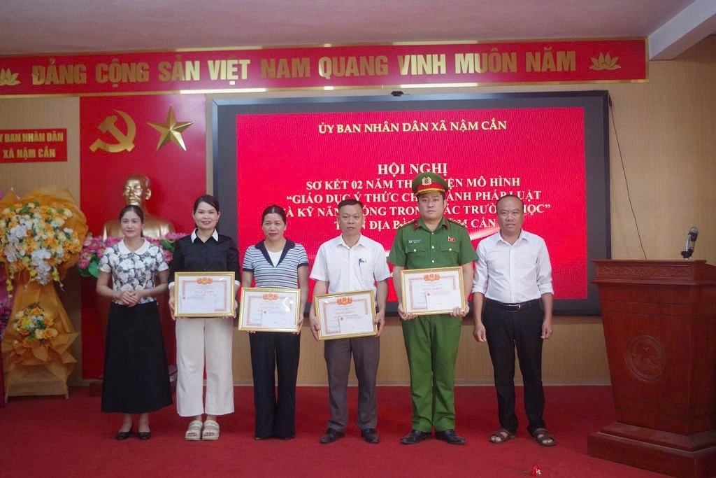 Công an xã Nậm Cắn sơ kết 02 năm thực hiện mô hình 