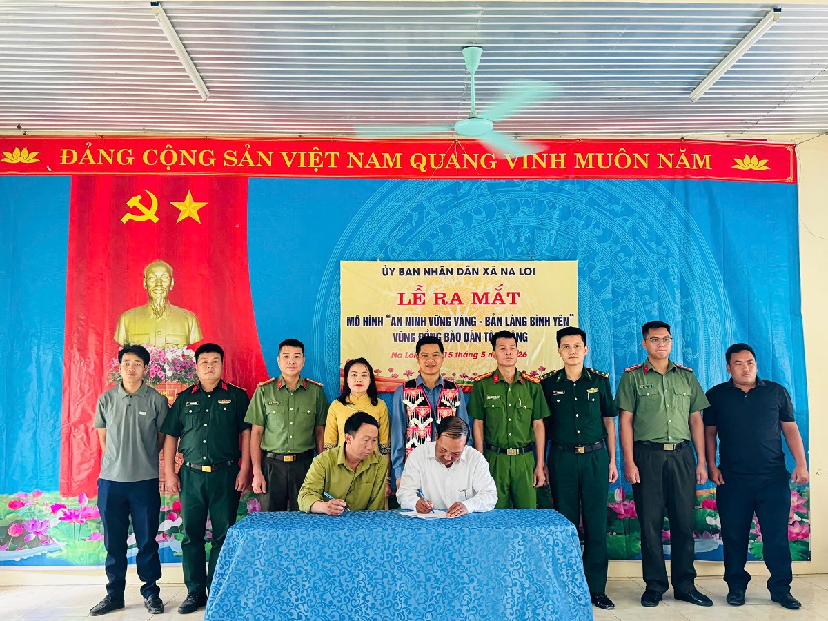 Xã Na Loi ra mắt mô hình “an ninh vững vàng – bản làng bình yên”