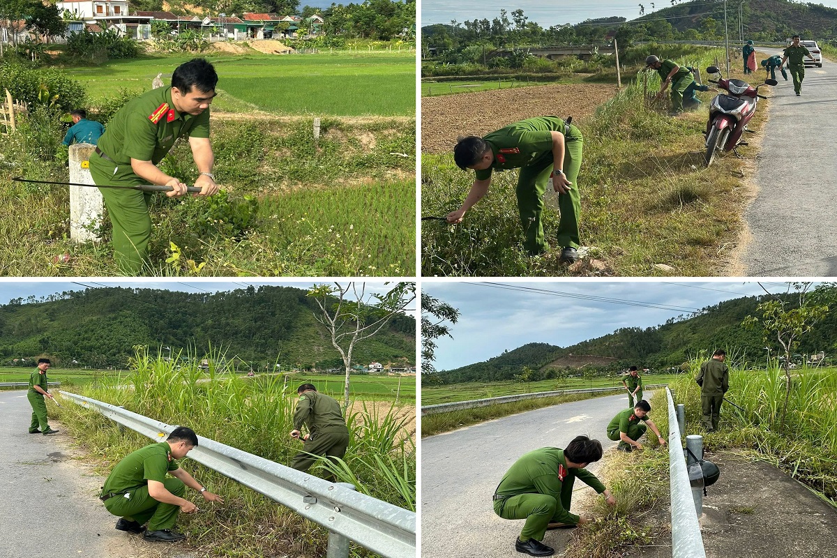 Công an xã Xuân Lâm hưởng ứng phong trào “Toàn dân chung tay bảo vệ môi trường, vì một Việt Nam xanh - sạch - đẹp”