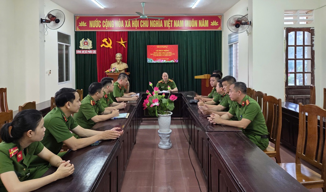 Công an xã Phúc Lộc phát động đợt thi đua cao điểm “80 ngày lập công vì Tổ quốc bình yên, vì hạnh phúc Nhân dân”