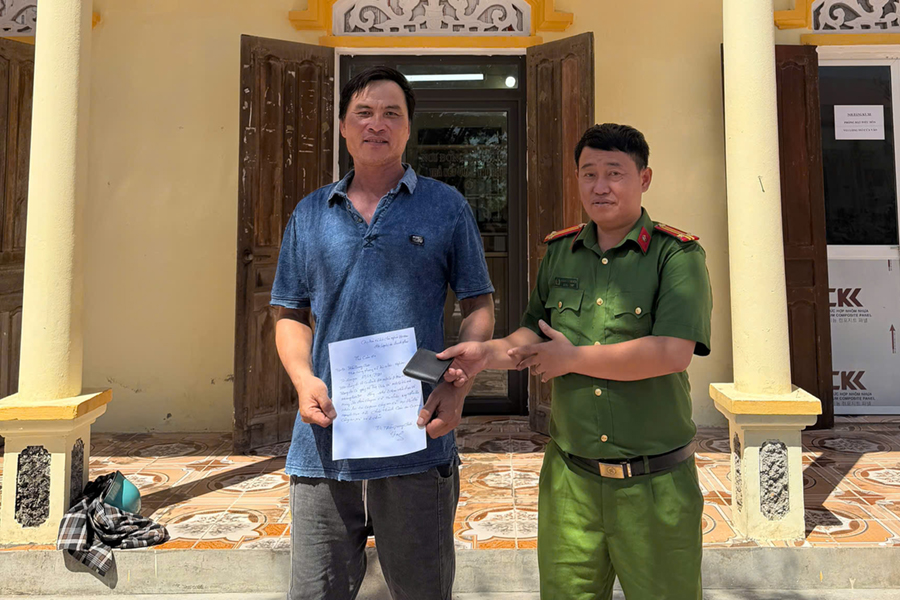 Anh Trần Quang Chiến viết thư cảm ơn Công an xã