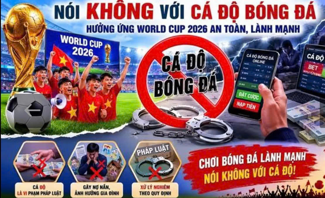 Cá độ bóng đá, cá độ thể thao dưới mọi hình thức là hành hành vi vi phạm pháp luật