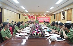 Đồng chí Đại tá Phạm Hữu Trường, Phó Giám đốc Công an tỉnh làm việc với Phòng Công tác chính trị