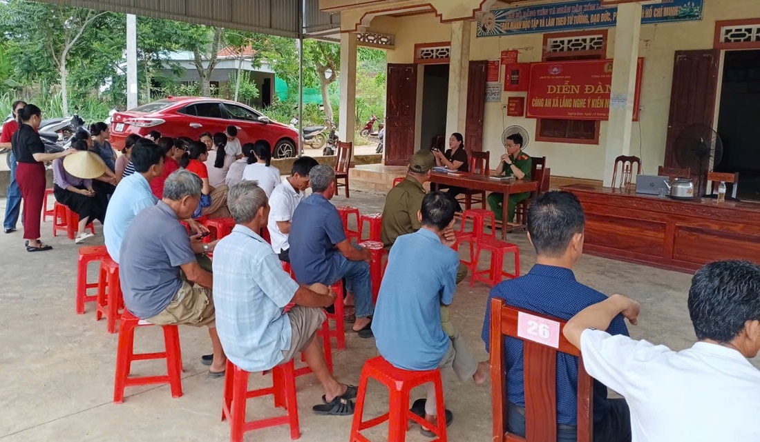 Công an xã Nghĩa Đàn tổ chức diễn đàn 