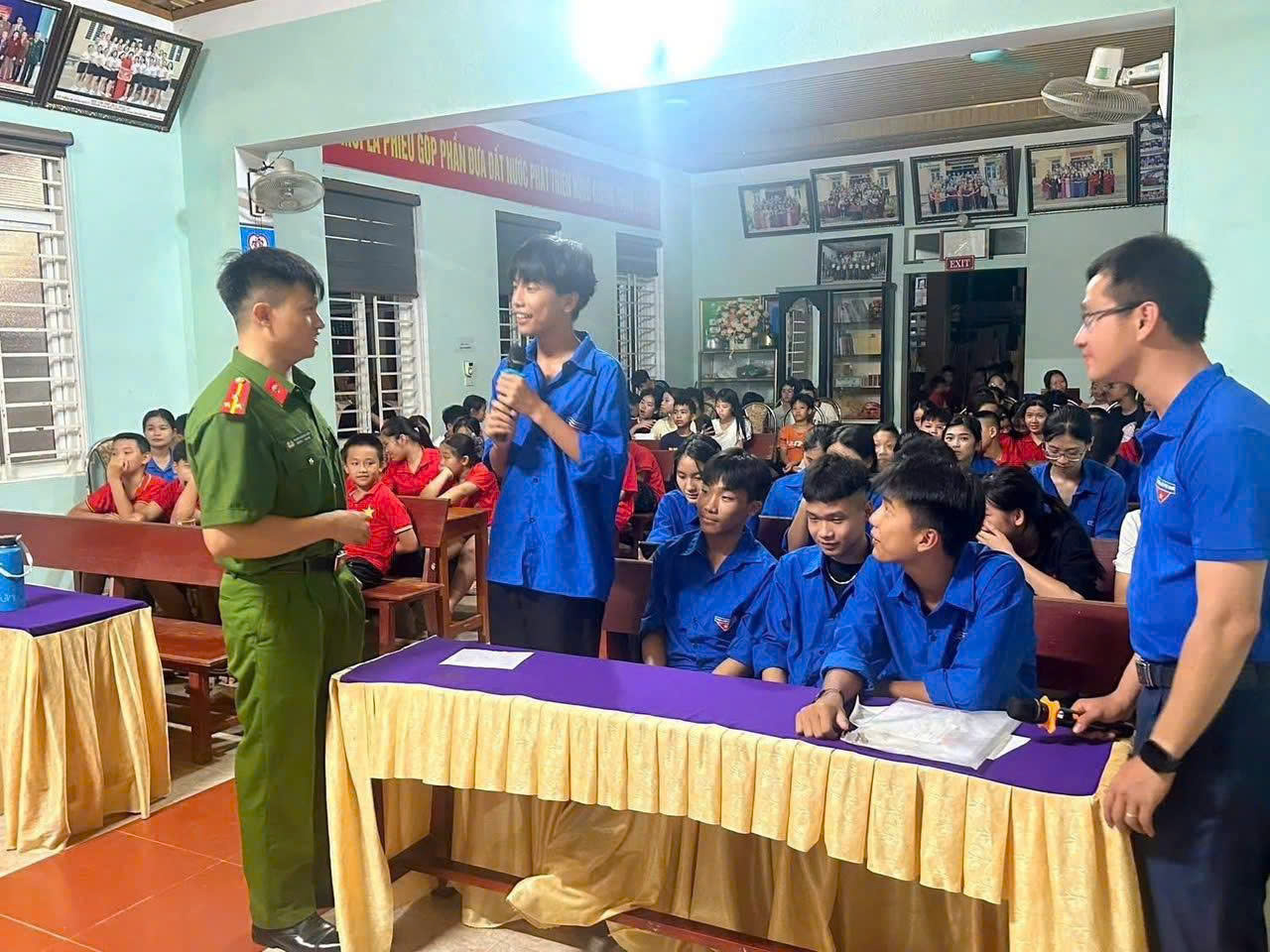 Công an phường Thái Hòa phối hợp tuyên truyền phòng, chống tai nạn đuối nước cho học sinh