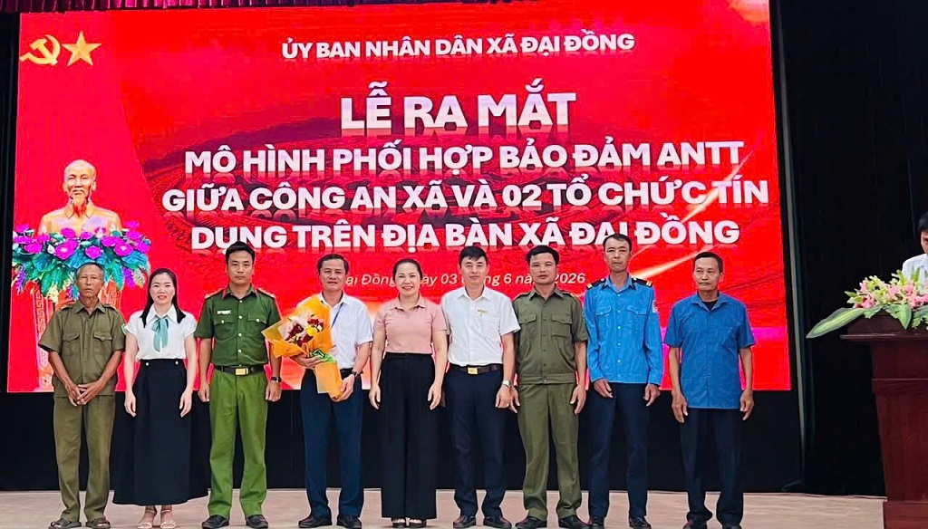 Ra mắt mô hình phối hợp bảo đảm an ninh, trật tự giữa Công an xã và tổ chức tín dụng 