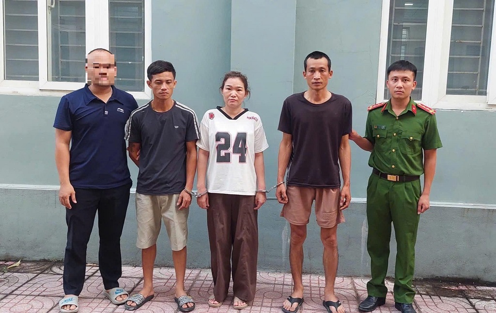 Đối tượng Mạc Văn Thiện, Lô Thị Mạo và Nguyễn Văn Khánh tại Cơ quan Công an
