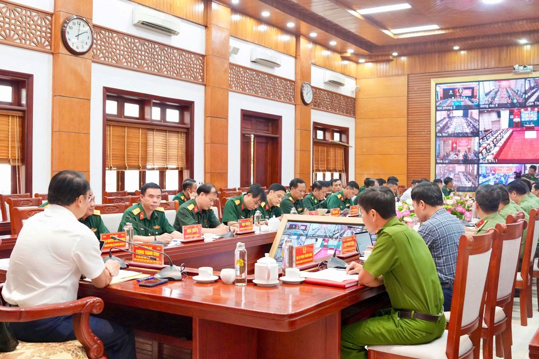 Tại điểm cầu Công an tỉnh Nghệ An