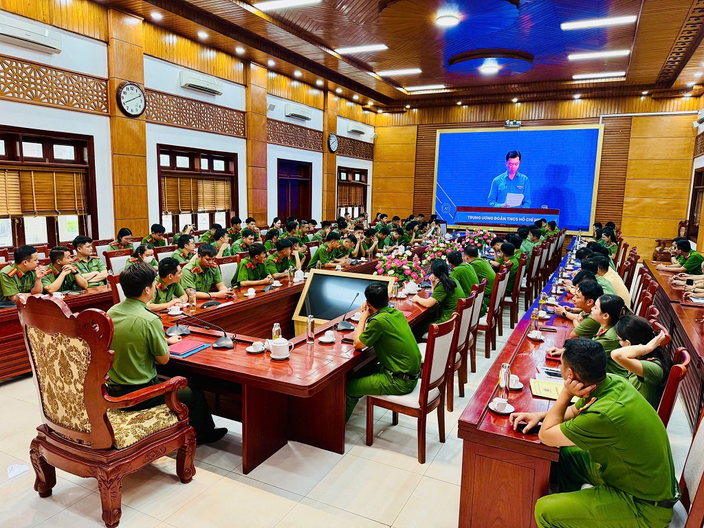 Toàn cảnh Hội nghị tại điểm cầu Công an tỉnh Nghệ An