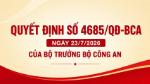 Quyết định số 4685/QĐ-BCA ngày 23/7/2026 của Bộ trưởng Bộ Công an