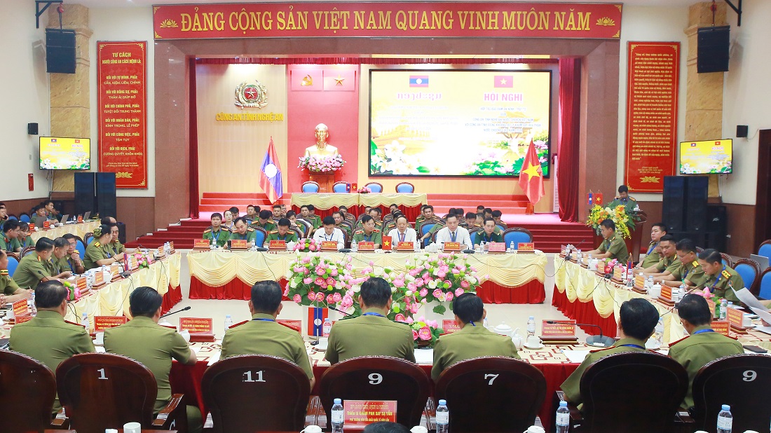 Hội nghị hợp tác bảo đảm an ninh trật tự giữa Công an tỉnh Nghệ An với Công an 03 tỉnh nước bạn Lào