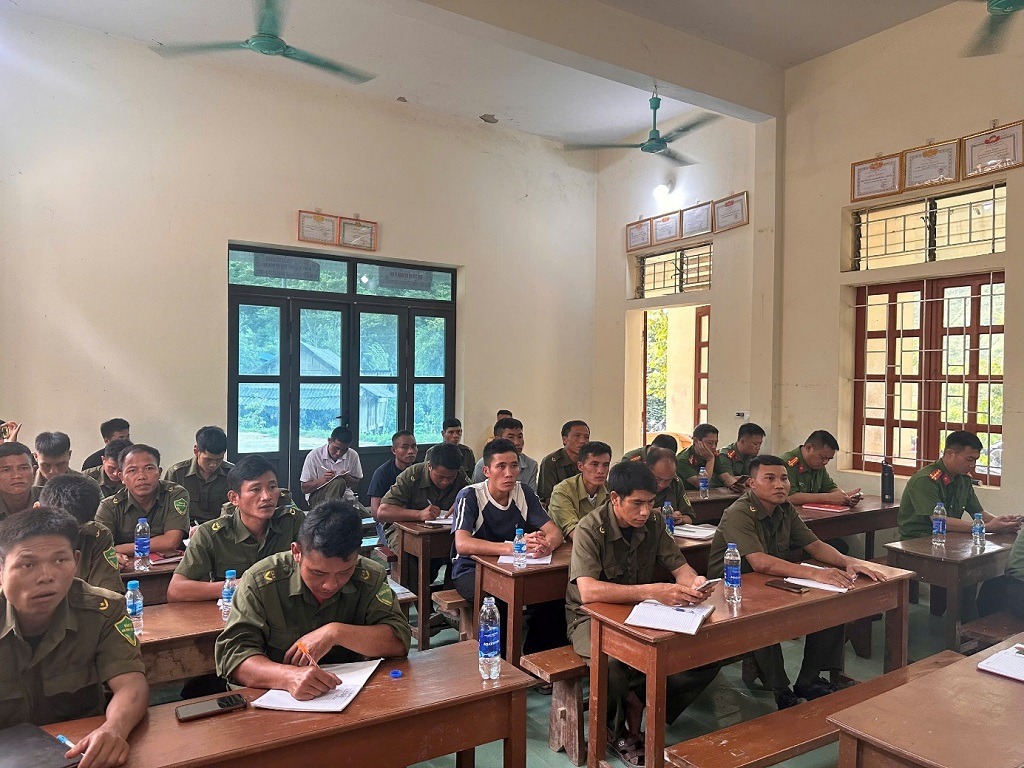 Công an xã Bắc Lý giao ban Quý II, triển khai nhiệm vụ Quý III lực lượng tham gia bảo vệ ANTT ở cơ sở