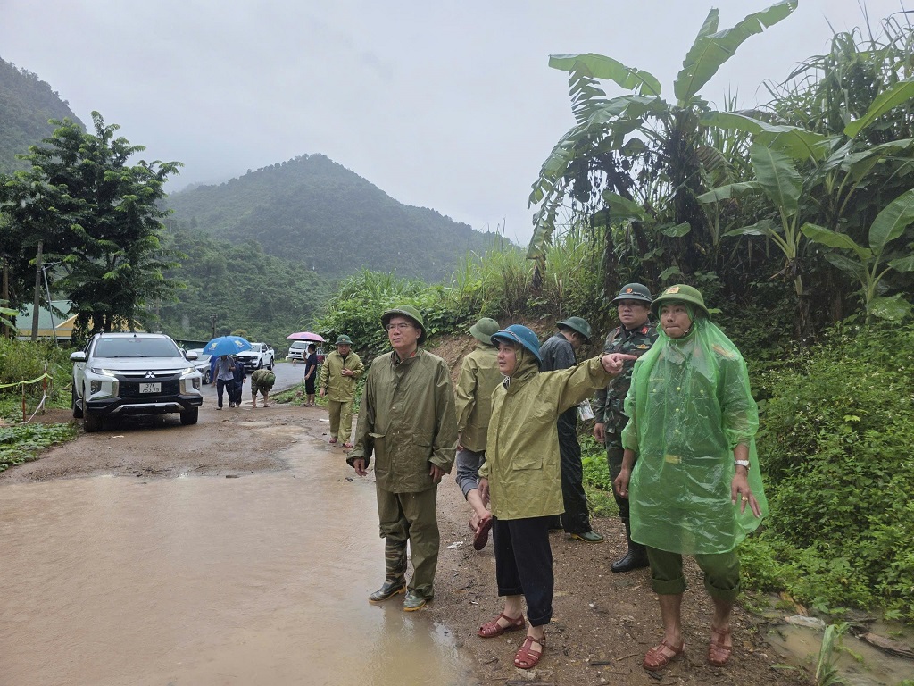 Công an xã Mỹ Lý chủ động kiểm tra, phòng ngừa nguy cơ lũ quét, sạt lở