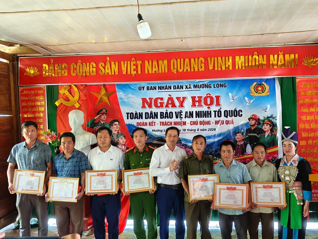 Xã Mường Lống tổ chức Ngày hội toàn dân bảo vệ an ninh Tổ quốc năm 2026