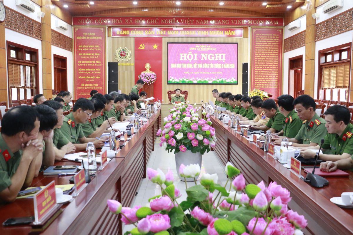 Giao ban tình hình, kết quả công tác tháng 8/2026