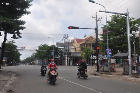 Mô hình “Ngã tư thông minh” đang được triển khai thí điểm tại giao lộ Huỳnh Minh Thạnh và 27-4 (TT.Phước Bửu, huyện Xuyên Mộc).