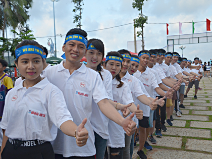 Nụ cười của VĐV.