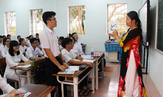 Một tiết học của HS lớp 12 tại Trường THPT Vũng Tàu.  