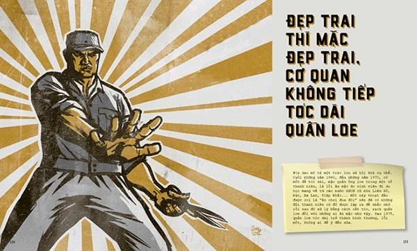 Một bức tranh được giới thiệu trong triển lãm “Thương nhớ thời bao cấp”. Ảnh: TTXVN