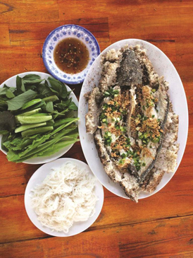 Món cá lóc đập hoàn thành sau các công đoạn chế biến công phu.
