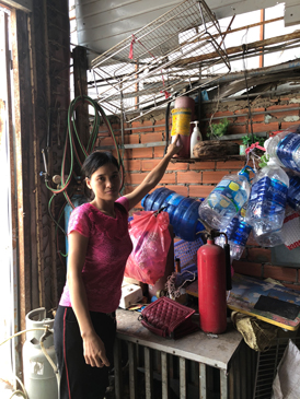 Trang thiết bị PCCC rất sơ sài tại cơ sở KDPL của DNTN Nguyễn Văn Bình Minh (61, Bình Giã, phường 8, TP.Vũng Tàu).