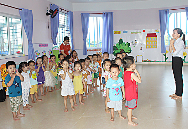 Cơ sở vật chất của Trường MN 2-9 (TP. Vũng Tàu) được đầu tư đạt chuẩn Quốc gia, đáp ứng nhu cầu học tập, vui chơi của trẻ.