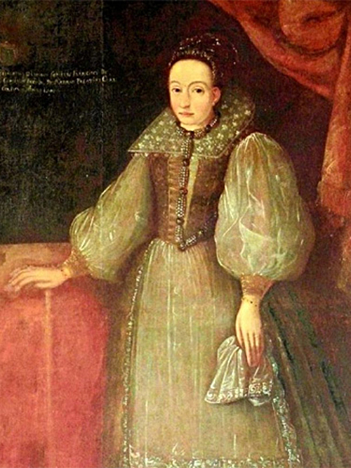 Bá tước phu nhân E. Báthory lúc sinh thời (tranh vẽ đầu thế kỷ XVII).