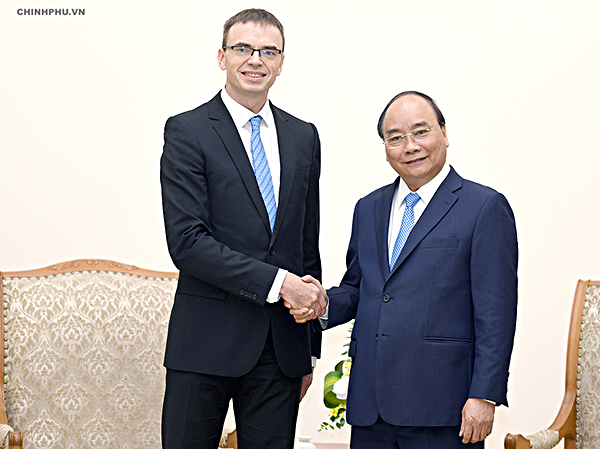  Thủ tướng Nguyễn Xuân Phúc và Bộ trưởng Ngoại giao Sven Mikser.