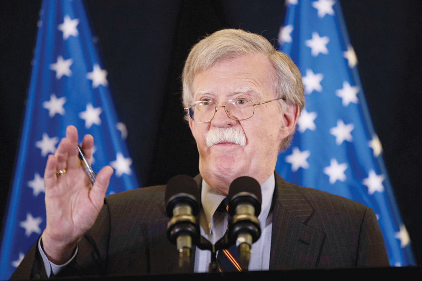Cố vấn An ninh quốc gia Mỹ John Bolton.  