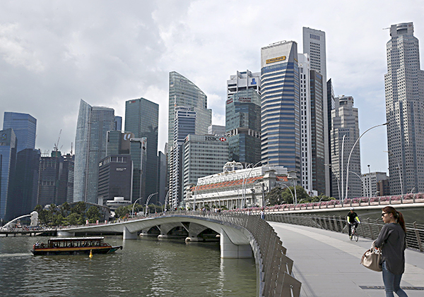 Khu trung tâm thương mại của Singapore.