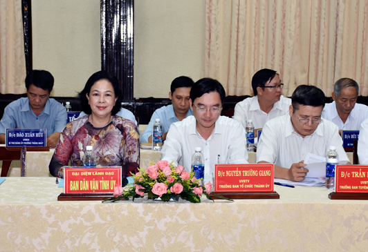 Lãnh đạo các Ban của Tỉnh ủy tham dự hội nghị.