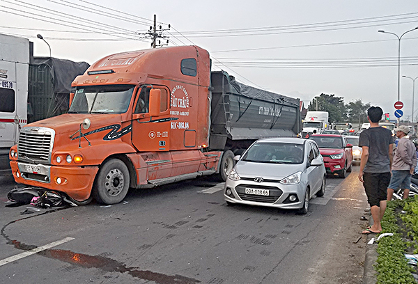 Hiện trường vụ tai nạn.