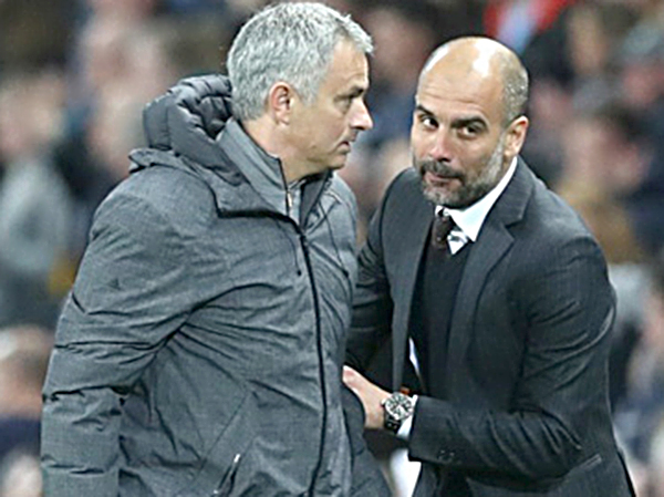 Cuộc chiến giữa Mourinho và Pep Guardiola luôn rất nóng bỏng.